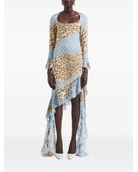Nina Ricci - Leopard-Print Polka-Dot Midi Dress - Lyst