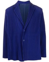 Homme Plissé Issey Miyake - Ribbed Single-Breasted Blazer - Lyst
