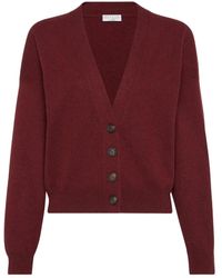 Brunello Cucinelli - Button-Front Cashmere Cardigan - Lyst