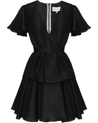 POST MERIDIEM - Ruffled-Sleeves Mini Dress - Lyst