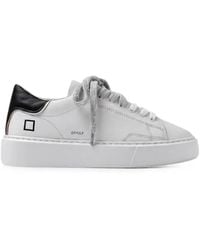 Date - Sfera Logo-Embossed Leather Sneakers - Lyst