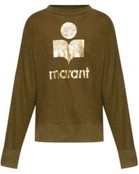 Isabel Marant - Klowia Logo-Printed Long-Sleeved T-Shirt - Lyst