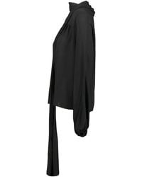DR. HOPE - Scarf-Collar Long-Sleeve Blouse - Lyst