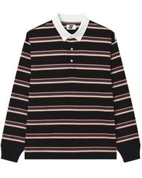 Izzue - Striped Long-Sleeve Polo Shirt - Lyst
