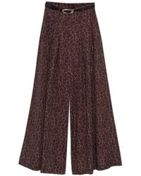 Imperial - Leopard-Print Palazzo Pants - Lyst