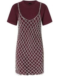 Pinko - Vestido midi a capas - Lyst