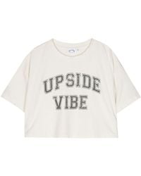 The Upside - Logo-print Cropped T-shirt - Lyst