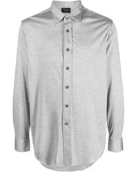 Brioni - Gemeleerd Overhemd - Lyst