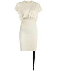 Rick Owens - Mini-jurk Met Gesmokt Detail - Lyst
