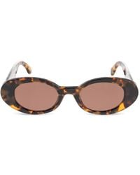 Palm Angels - Tortoiseshell-Effect Round-Frame Sunglasses - Lyst