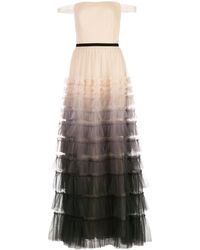 Marchesa notte Gelaagde Avondjurk - Meerkleurig