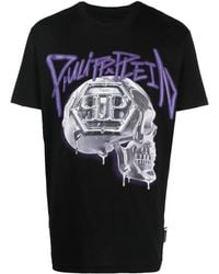 Philipp Plein - Skull-Print Short-Sleeve T-Shirt - Lyst