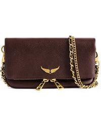Zadig & Voltaire - Mini Rock Grained Leather Clutch Bag - Lyst