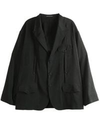 Yohji Yamamoto - Pleated Flap-Pocket Coat - Lyst