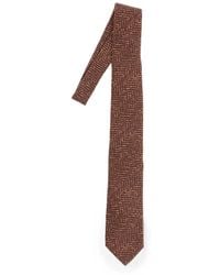 Corneliani - Herringbone-Pattern Silk Tie - Lyst