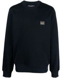 Dolce & Gabbana - Sweatshirt Mit Logo-Schild - Lyst