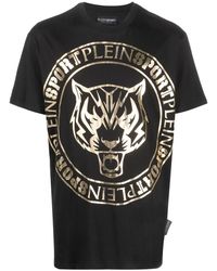 Philipp Plein - Tiger Logo-Print T-Shirt - Lyst