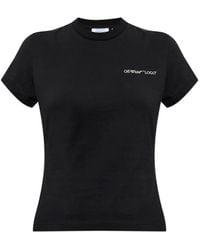 Off-White c/o Virgil Abloh - Logo-Embroidered T-Shirt - Lyst