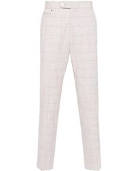 BOSS - Checked Tailored Trousers - Lyst