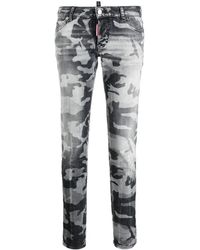 DSquared² - Camouflage-Print Skinny Jeans - Lyst