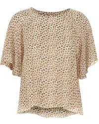 Kaos - Blouse Imprimée À Encolure Ronde - Lyst