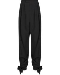 Chloé - Bow-Detail Pleated Trousers - Lyst