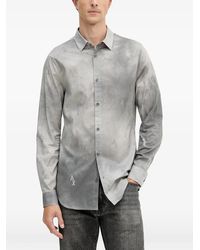 ARMANI EXCHANGE - Long-Sleeve Button-Fastening Shirt - Lyst