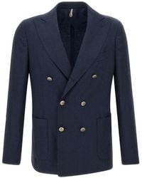 Santaniello - Double-Breasted Blazer - Lyst