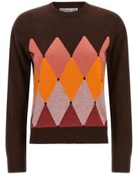 Ballantyne - Pull À Motif Losanges En Intarsia - Lyst