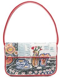 STAUD - Tommy Bead-Embellished Shoulder Bag - Lyst