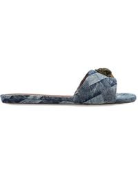 Kurt Geiger - Kensington Eagle-Head Flat Sandals - Lyst