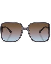 COACH - Logo-Lettering Oversize-Frame Sunglasses - Lyst