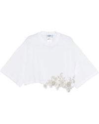 Blugirl Blumarine - Crystal-Embellishment T-Shirt - Lyst
