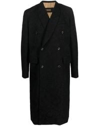 Uma Wang - Velvet Effect Double Breasted Coat - Lyst