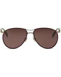 Brunello Cucinelli - Titanium Pilot Sunglasses - Lyst