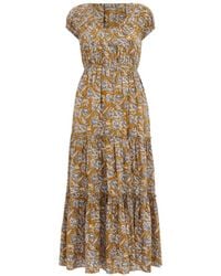 Ulla Johnson - Alexi Midi Floral-Print Tiered Dress - Lyst