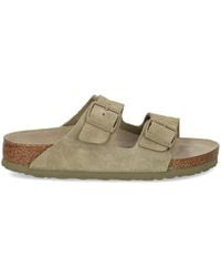Birkenstock - Arizona Suede Flat Sandals - Lyst