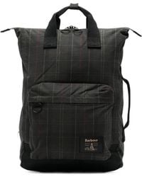 Barbour - Field Tartan Waxed-Cotton Check Backpack - Lyst
