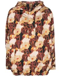 La DoubleJ - Floral Print Hooded Jacket - Lyst