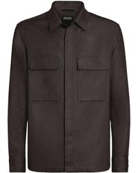 ZEGNA - Linen Shirt Jacket - Lyst