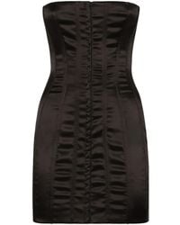 Dolce & Gabbana - Strapless Satin Minidress - Lyst