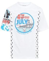 Marine Serre - Regenerated T-Shirt Met Grafische Print - Lyst