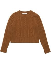 Acne Studios - Kasjmier Kabelgebreide Trui - Lyst