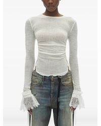 Ann Demeulemeester - Lace-Detail Top - Lyst