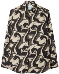 Paul Smith - Swan' Print Viscose-Blend Shirt - Lyst