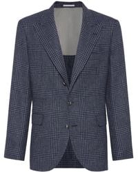 Brunello Cucinelli - Prince Of Wales Geruite Blazer - Lyst