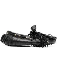 13 09 SR - Fringed-Leather Loafers - Lyst