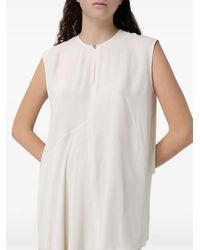 Fabiana Filippi - Asymmetric Crepe De Chine Blouse - Lyst