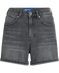 KARL LAGERFELD - High-Rise Denim Shorts - Lyst