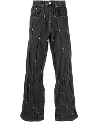 Kusikohc - Multi-Rivet Straight-Leg Jeans - Lyst